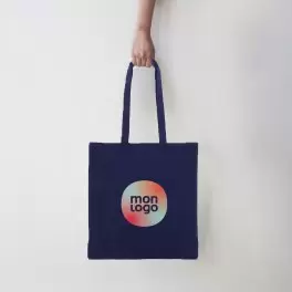 SAC PERSONNALISE EN COTON RECYCLLE SOUFFLET 140G 'FABIO'