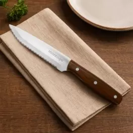 COUTEAU A STEAK EN ABS EFFET BOIS PERSONNALISABLE 'LANOMI'