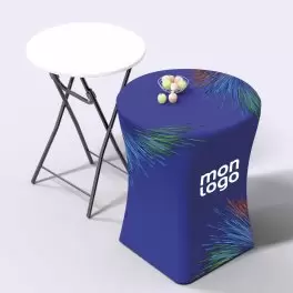 TABLE HAUTE PLIANTE RONDE PERSONNALISABLE 'TABPOP'