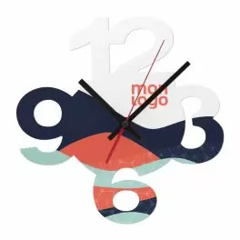 HORLOGUE MURALE PERSONNALISABLE PVC 'TIMY FORME'