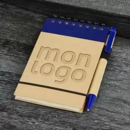 BLOC NOTES RECYCLE PERSONNALISABLE AVEC STYLO 'PAPYRUS 2'