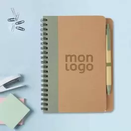 CARNET RECYCLE A SPIRALES PERSONNALISE 'RAMSES 2'