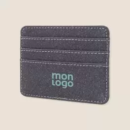 PORTE CARTES PERSONNALISE EN CUIR RECYCLE 'ATIKA'