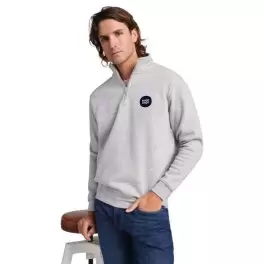 SWEAT SHIRT MIXTE DEMI ZIP PERSONNALISABLE 'RAPHAEL'