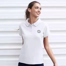 POLO FEMME PERSONNALISABLE BLANC 'TERIM 220'