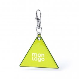 PORTE CLE REFLECHISSANT PERSONNALISABLE 'OVIO TRIANGLE'