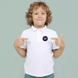 POLO ENFANT PERSONNALISABLE BLANC 'TERIM 180'