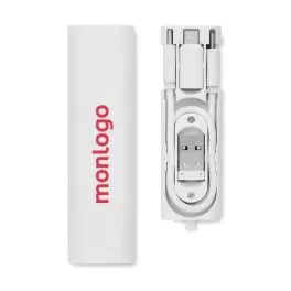 CABLE DE CHARGE AVEC BOITE PERSONNALISABLE 'CLIPCHA'