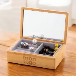 BOITE A BIJOUX PERSONNALISE EN BAMBOU 'JEWELS'