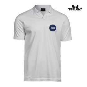 POLO BLANC BIO HOMME PERSONNALISABLE 'BLOOM' 