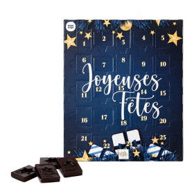 CALENDRIER DE L'AVENT PERSONNALISÉ CHOCOLAT BIO LPCC® 'ADVENTADO'