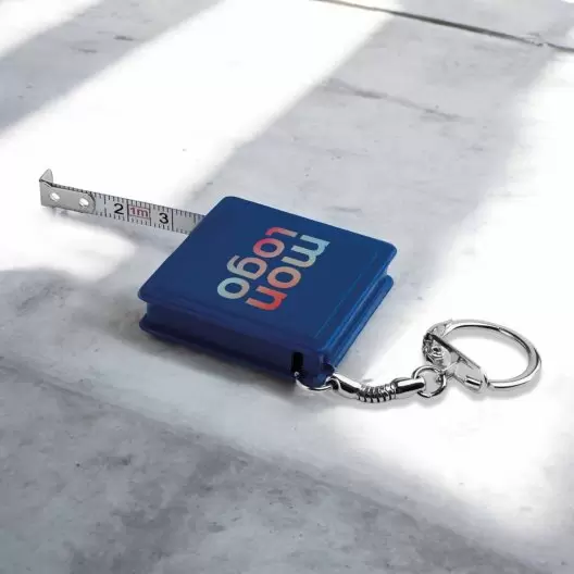 PORTE CLES PUBLICITAIRE METRE RUBAN 'DANO CARRE' 1M
