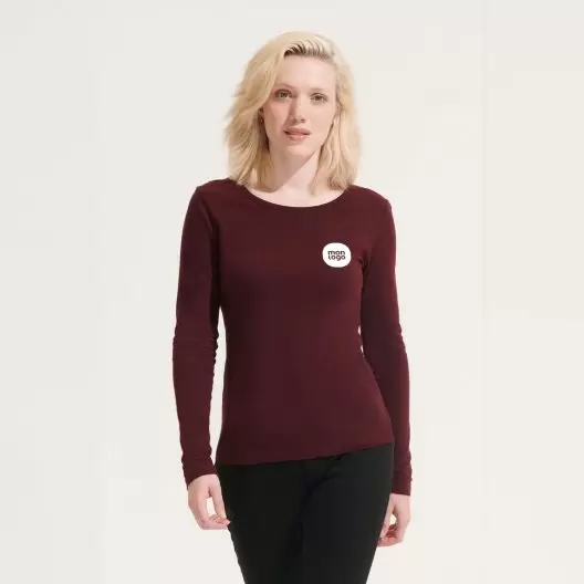 TEE SHIRT PERSONNALISE FEMME MANCHES LONGUES 'MAJESTIC' 150 GR/M²