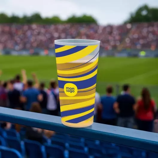 GOBELET PERSONNALISÉ RÉUTILISABLE  QUADRI 60 CL 'CUP'