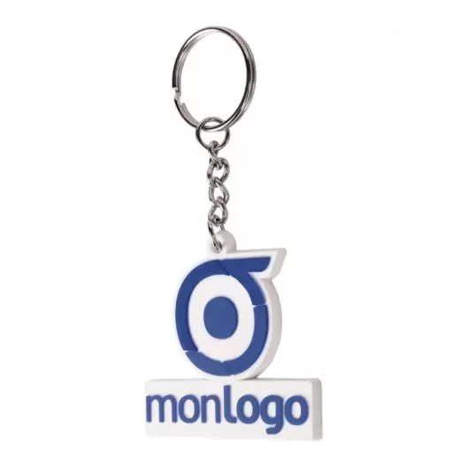 PORTE CLES PUBLICITAIRE SUR MESURE EN PVC SOUPLE 2D 'MISURA'