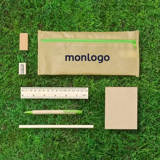 KIT DE BUREAU PUBLICITAIRE AVEC TROUSSE 'ECOKIT'