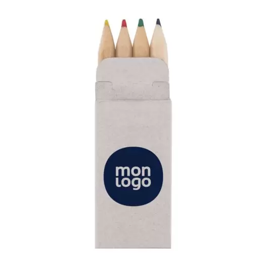 ÉTUI PERSONNALISABLE DE 4 MINI CRAYONS DE COULEUR 'MATHILDA'