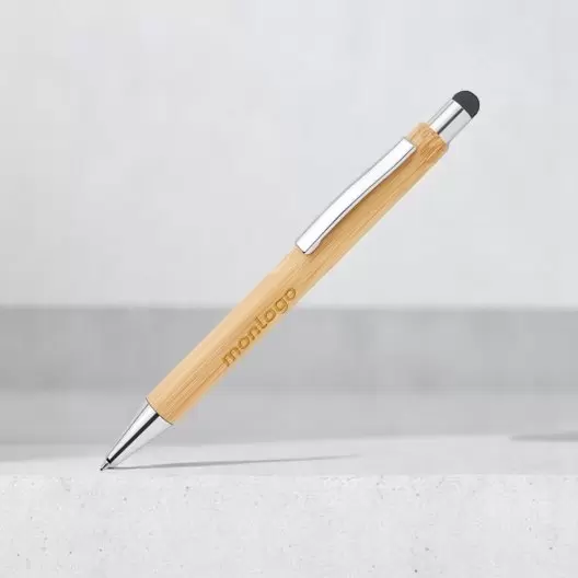 STYLO PUBLICITAIRE AVEC STYLET BAMBOU 'NITIDA'