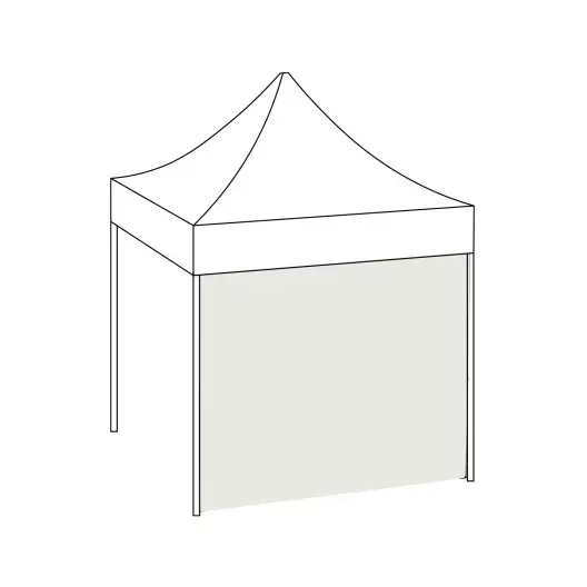 DEMI MUR BLANC TENTE 3x3 PERSONNALISABLE 'TELTA'