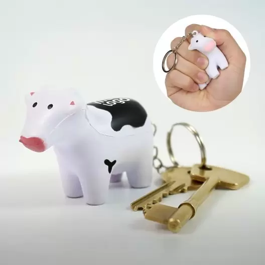PORTE CLES ANTI STRESS PERSONNALISABLE 'STREZOU VACHE'