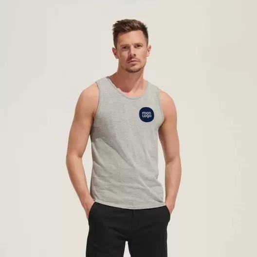 DÉBARDEUR PERSONNALISÉ HOMME 'JUSTIN' 150 GR/M²