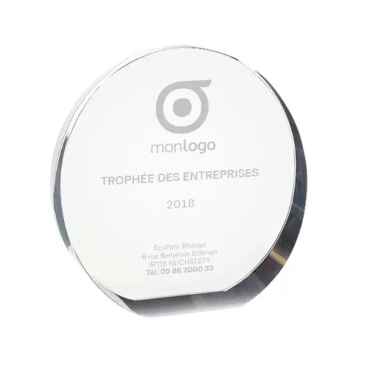 TROPHÉE PERSONNALISÉ ROND 'AWARD' AVEC GRAVURE