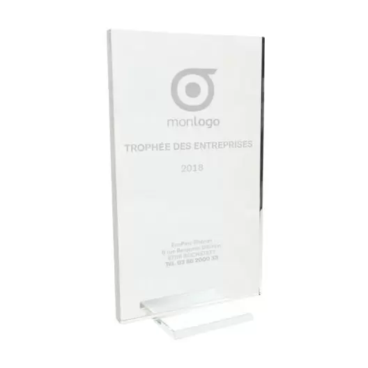 TROPHÉE PERSONNALISABLE RECTANGULAIRE 'MAJOR' AVEC GRAVURE