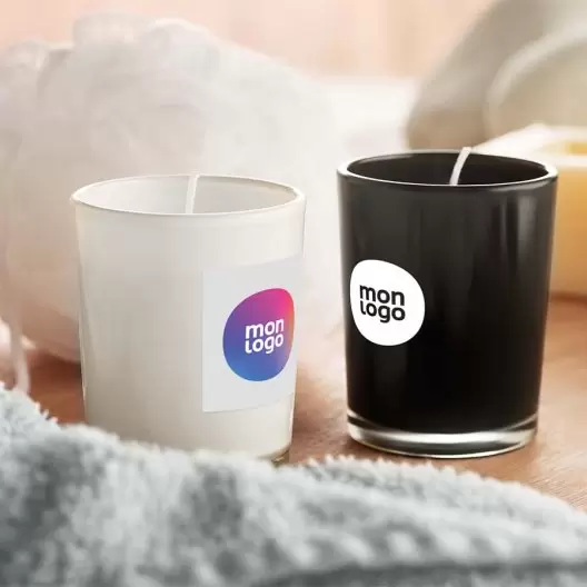 BOUGIE PUBLICITAIRE PARFUMÉE EN VERRE 'COSY'