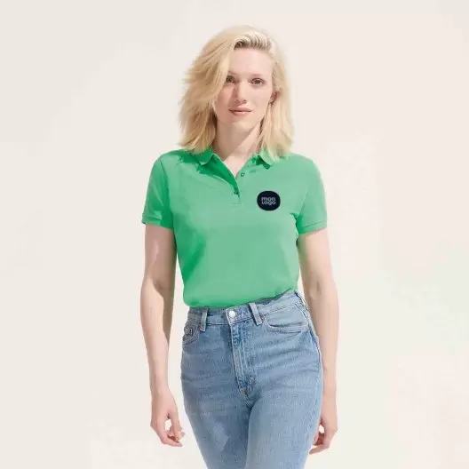 POLO PUBLICITAIRE FEMME BIO 'PLANET' COULEUR 170 GR/M²