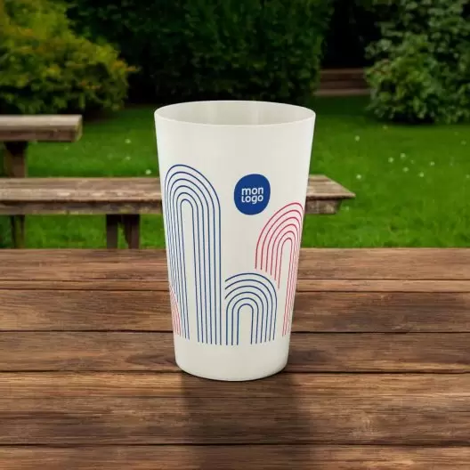 GOBELET MIF PERSONNALISÉ RÉUTILISABLE BIOCOMPOSITE 30 CL 'BIOCUP'