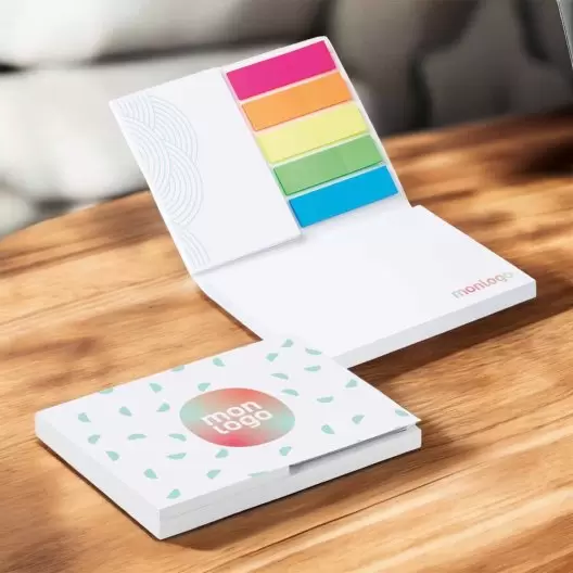 BLOC NOTES PERSONNALISÉ AVEC MARQUE PAGES DE COULEUR 'JONAX'