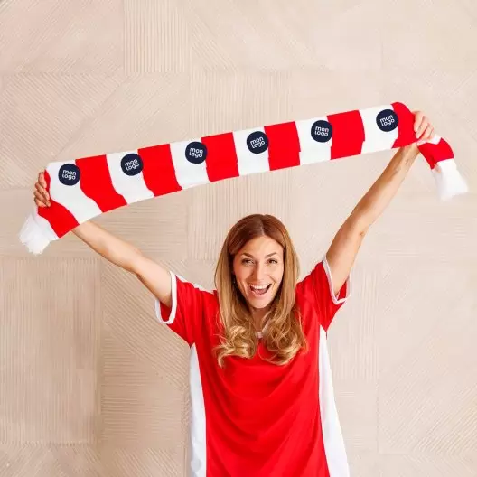 ÉCHARPE PERSONNALISABLE DE SUPPORTER TISSÉE 'OLYMPIQUE'