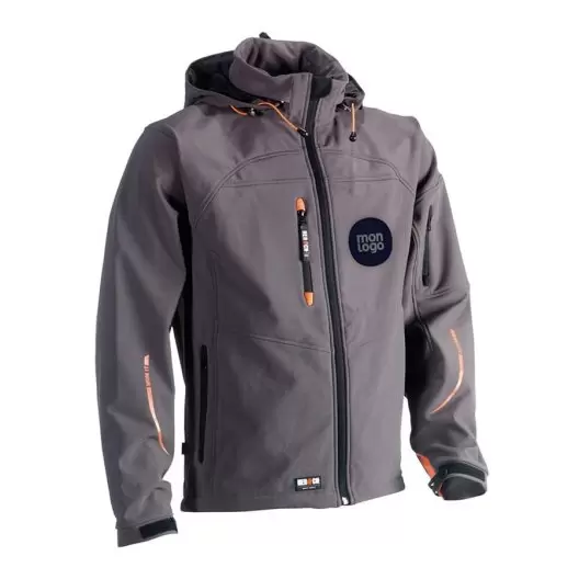 VESTE PERSONNALISABLE SOFTSHELL À CAPUCHE HEROCK® 'SEAN'