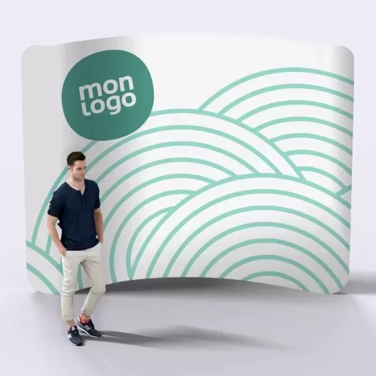 PHOTOCALL INCURVÉ 'WAVY EXPO' 3,1M