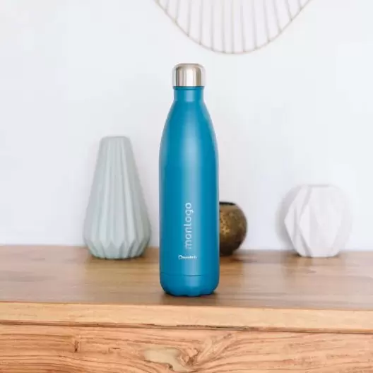 BOUTEILLE ISOTHERME PERSONNALISABLE INOX 1 L QWETCH®