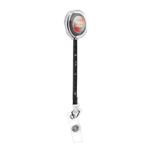PORTE BADGE PERSONNALISABLE DEROULANT METRE RUBAN 'METRIM'