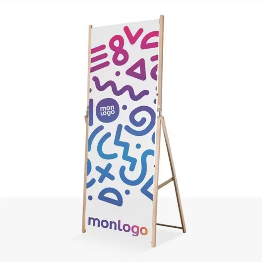 BANNER CHEVALET EN BOIS PUBLICITAIRE 'REKI'