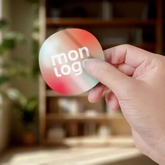 STICKERS ROND VINYLE PUBLICITAIRE 'KLISTER'