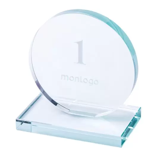 TROPHEE PERSONNALISABLE EN VERRE 'VICKY'