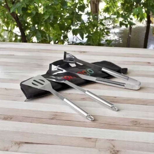 SET A BARBECUE 3 PIECES PERSONNALISABLE 'BROCHETTE'