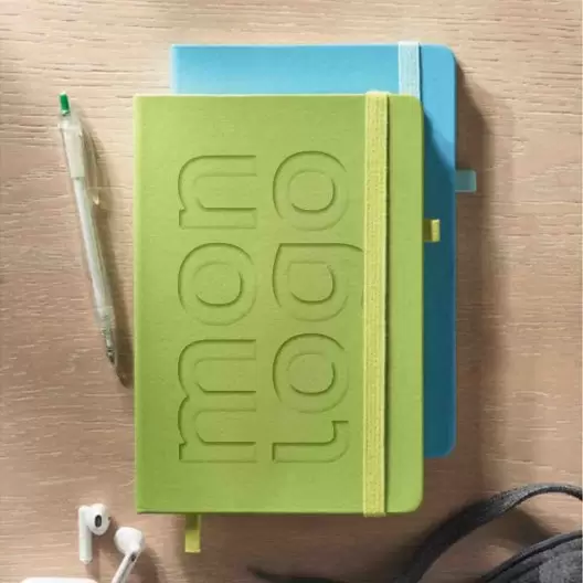 CARNET PUBLICITAIRE A5 EN PLASTIQUE RECYCLÉ 'LUGGATE'