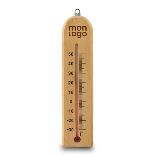 THERMOMETRE EN BOIS PERSONNALISABLE 'SOLBOIS'