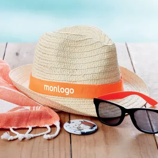 CHAPEAU PAILLE CLAIRE PERSONNALISABLE 'COBOCHIC'