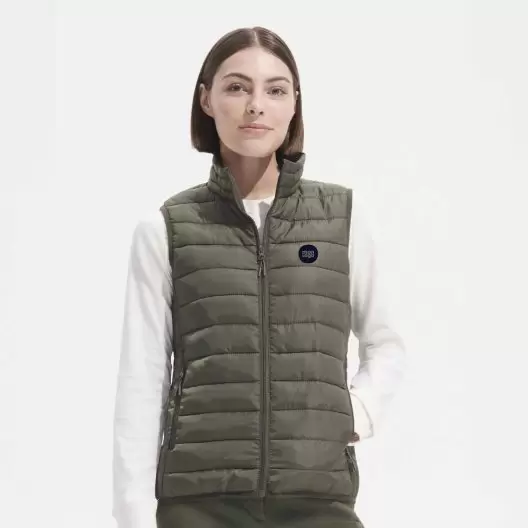 DOUDOUNE SANS MANCHES PERSONNALISABLE FEMME 'STREAM BW'