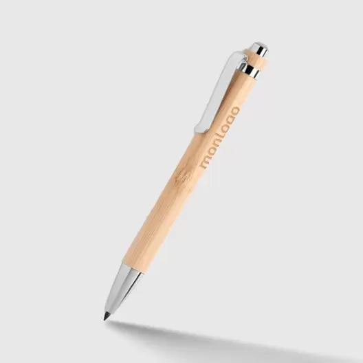 STYLO PUBLICITAIRE EN BAMBOU ÉTERNEL 'MANZANA' 