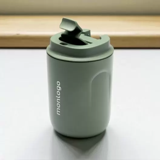 MUG ACIER ISOTHERME PERSONNALISABLE 250ML 'CLEROU' 