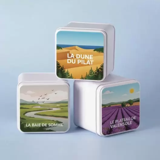 BOITE METAL SOUVENIR PERSONNALISABLE 'VAL THO CUBE'