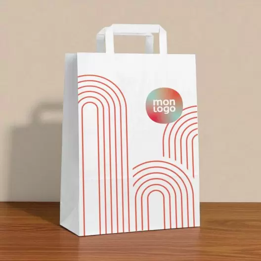 SAC KRAFT PERSONNALISE GRANDE QUANTITE 'BLANPA 34X14X43'