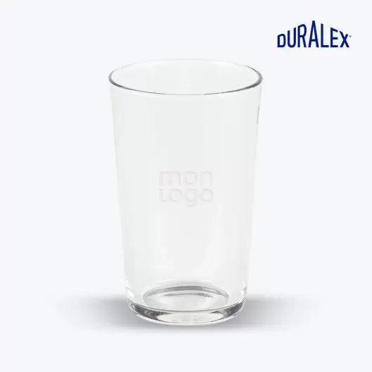 VERRE EN VERRE DURALEX 33CL PERSONNALISABLE 'UNIE'