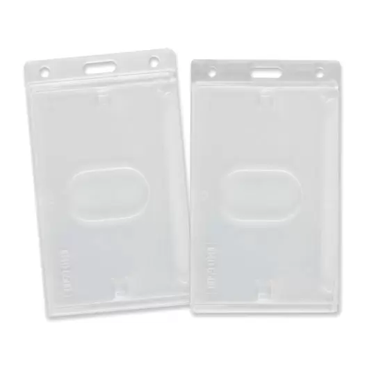 PORTE BADGE PERSONNALISABLE VERTICAL RIGIDE ENCOCHE 'PERY'